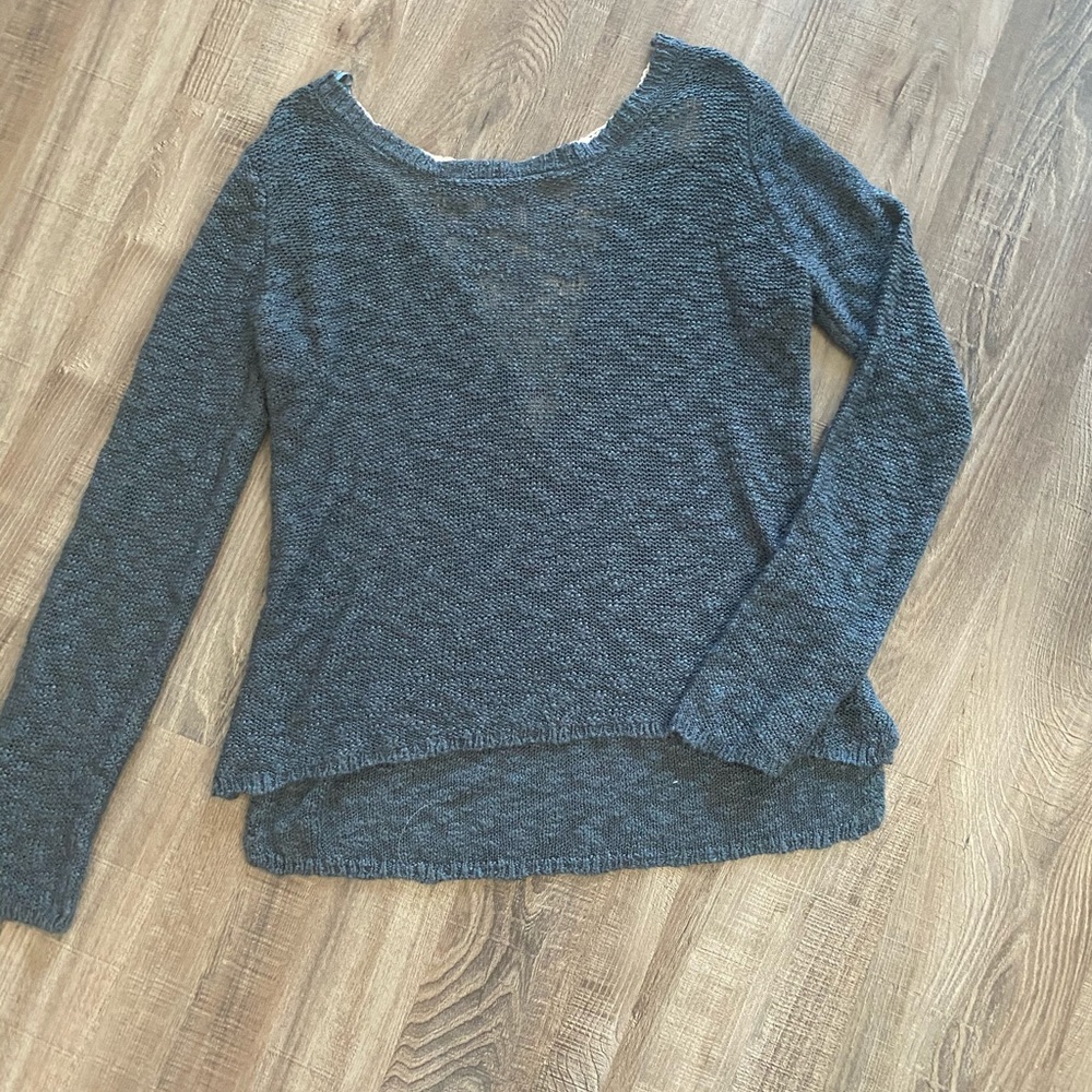 navy sweater